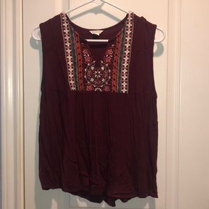 Aero Embroidered Sleeveless Top